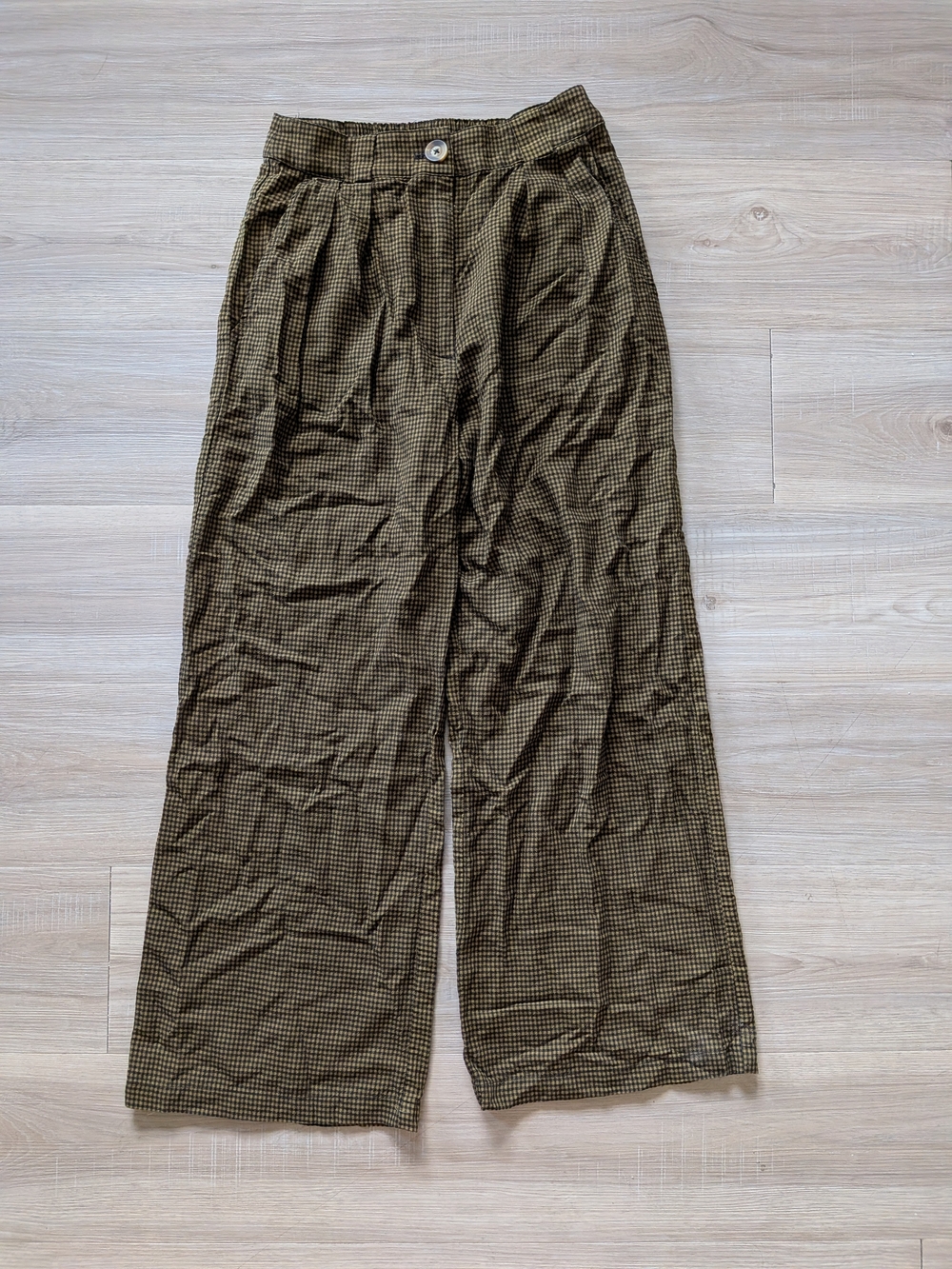whimsy + Row Plaid Wide Leg Pants